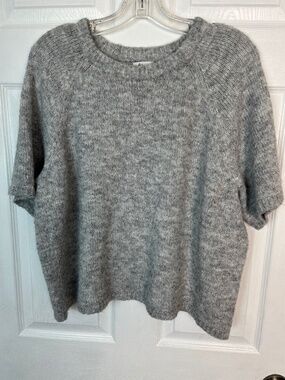 Reitmans Super Soft Crop Short Sleeve Sweater Greys  Size XL